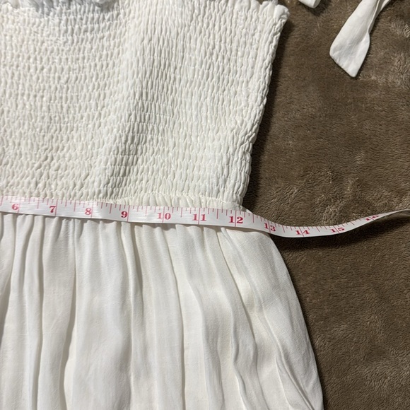 Lulu’s Looking Up White Smocked Tie Strap  Sundress - Picture 10 of 16